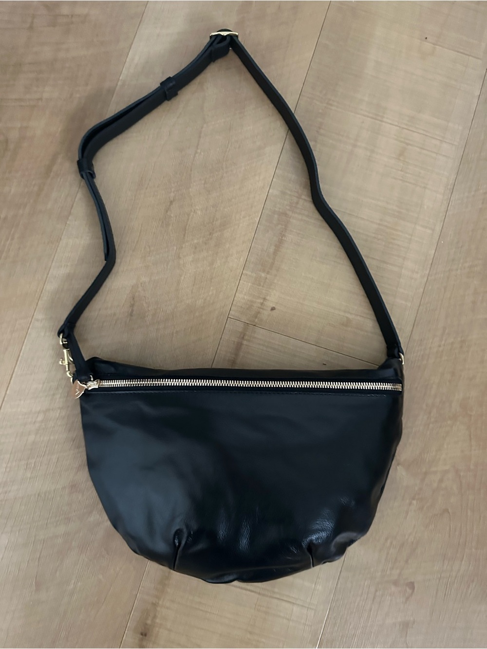 Clare V. Black Leather Grande Fanny